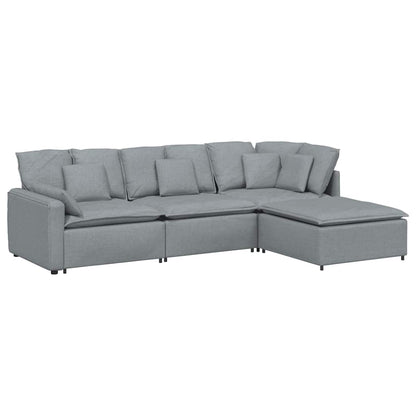 Modulsofa Med Fodskammel Og Hynder - Billede 2