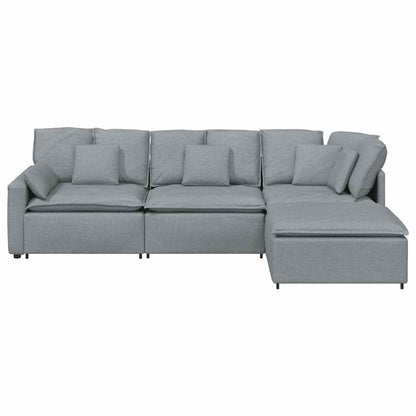 Modulsofa Med Fodskammel Og Hynder - Billede 7