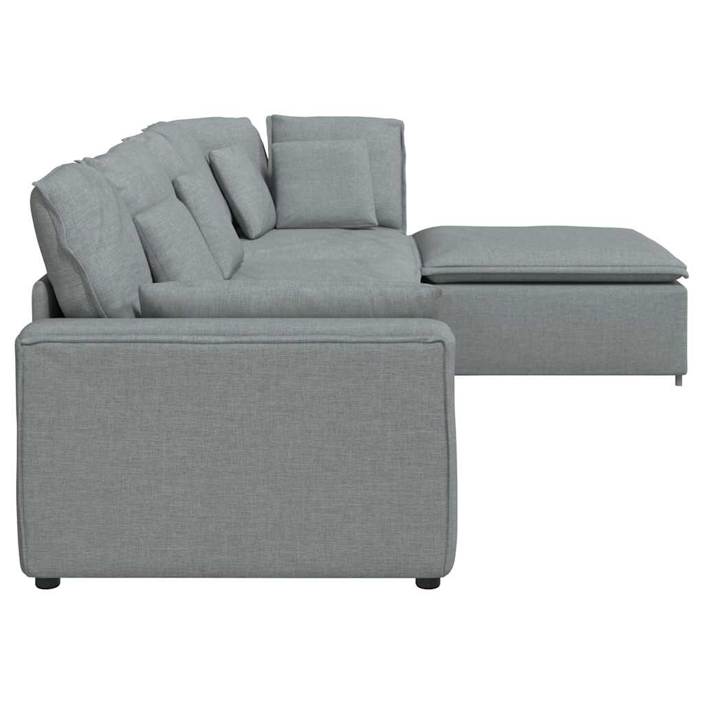 Modulsofa Med Fodskammel Og Hynder - Billede 8