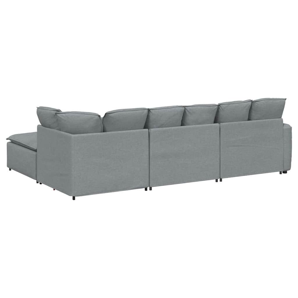 Modulsofa Med Fodskammel Og Hynder - Billede 9