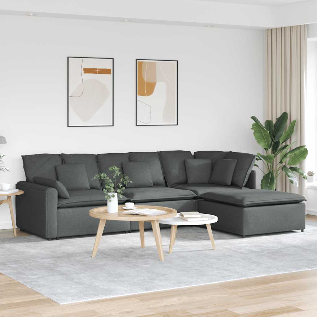 Modulsofa Med Fodskammel Og Hynder