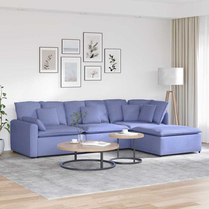 Modulsofa Med Fodskammel Og Hynder