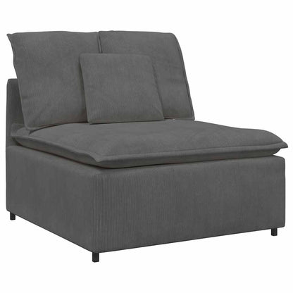 Modulsofa Med Fodskammel Og Hynder I Fløjlsstof - Billede 4