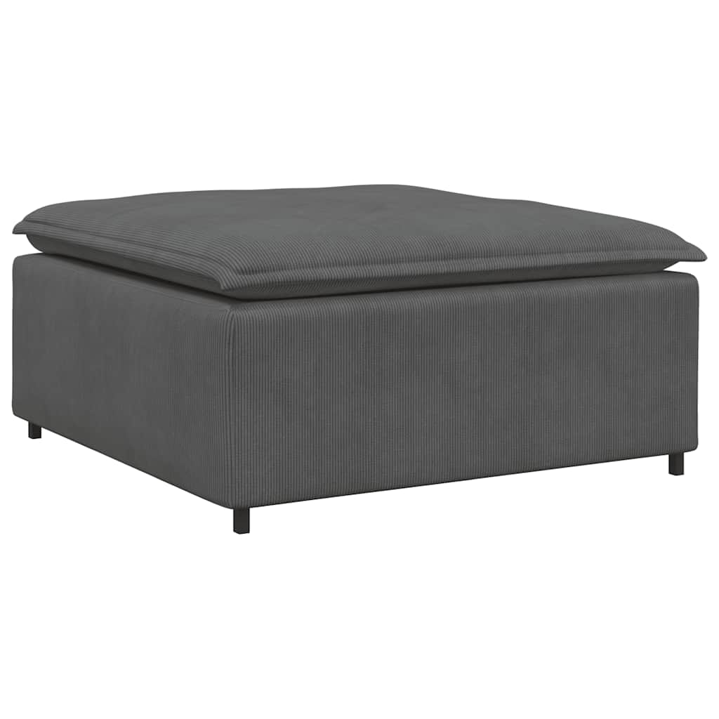 Modulsofa Med Fodskammel Og Hynder I Fløjlsstof - Billede 4