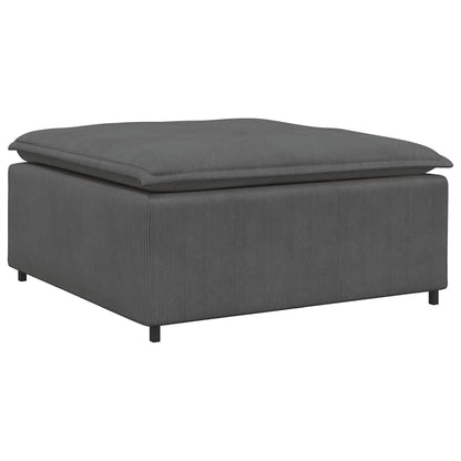Modulsofa Med Fodskammel Og Hynder I Fløjlsstof - Billede 4
