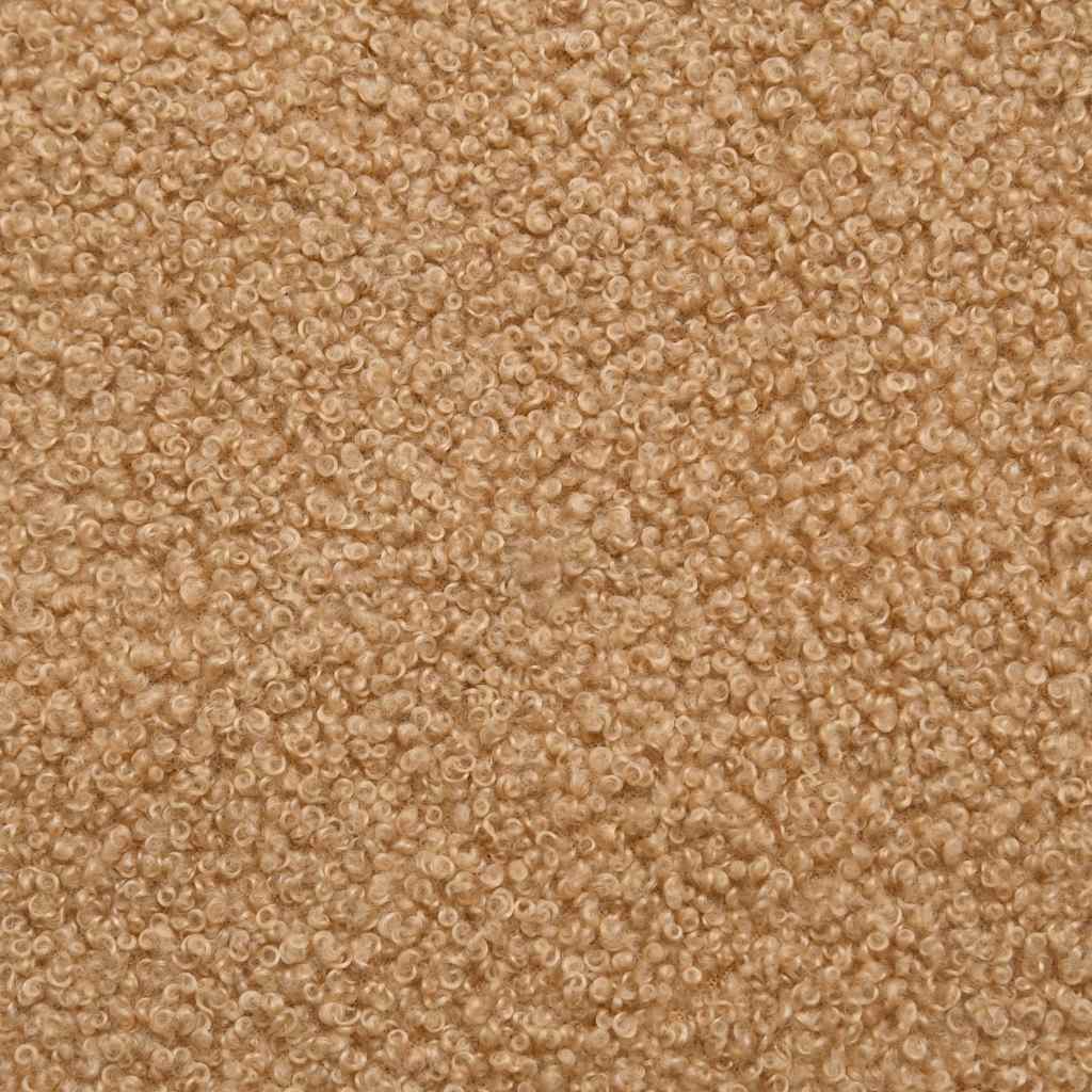 Modulsofa Med Fodskammel&puder Krøllet Uldlignende Stof Beige - Billede 10
