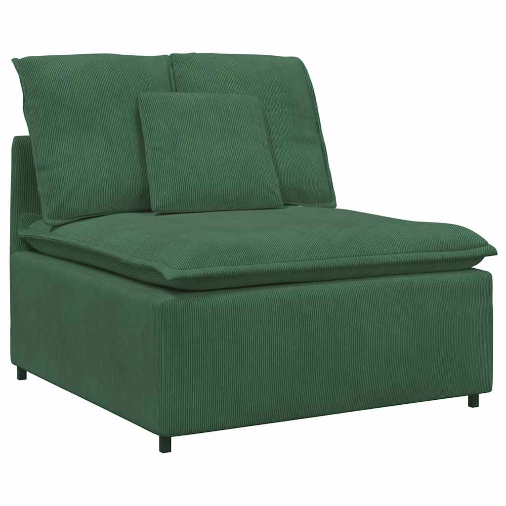Modulsofa Med Fodskammel Og Hynder Føjlsstof Farvet