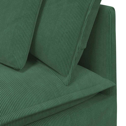 Modulsofa Med Fodskammel Og Hynder Føjlsstof Farvet