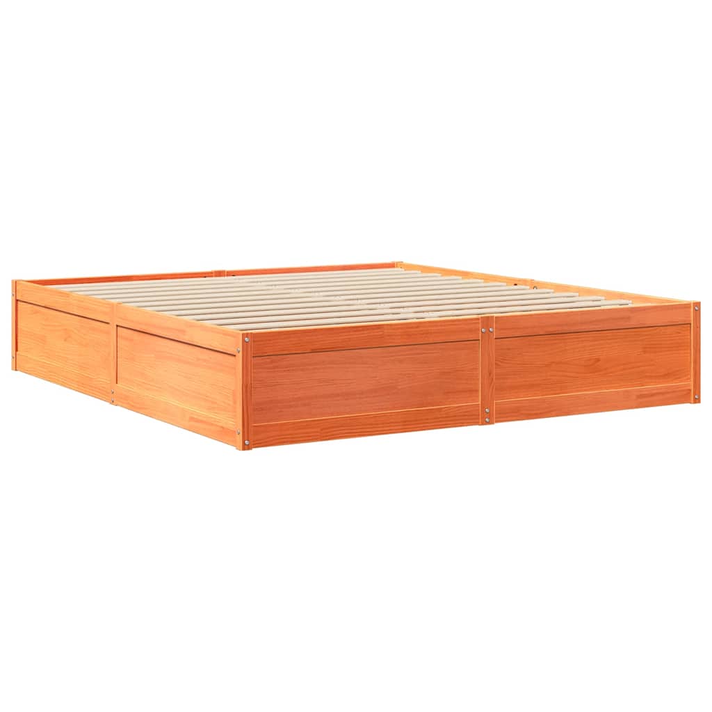 Seng Med Reol Uden Madras 200X200Cm Massivt Fyrretræ