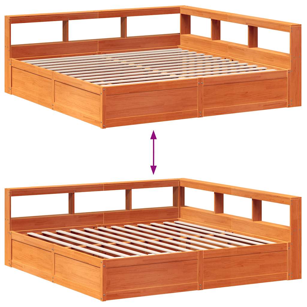 Seng Med Reol Uden Madras 200X200Cm Massivt Fyrretræ