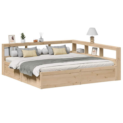 Seng Med Reol Uden Madras 200X200Cm Massivt Fyrretræ