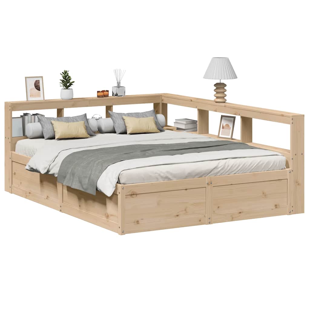 Seng Med Reol Uden Madras 200X200Cm Massivt Fyrretræ