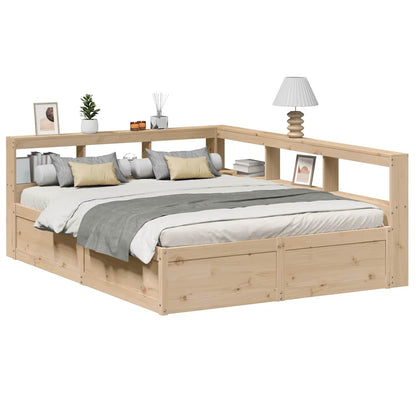 Seng Med Reol Uden Madras 200X200Cm Massivt Fyrretræ