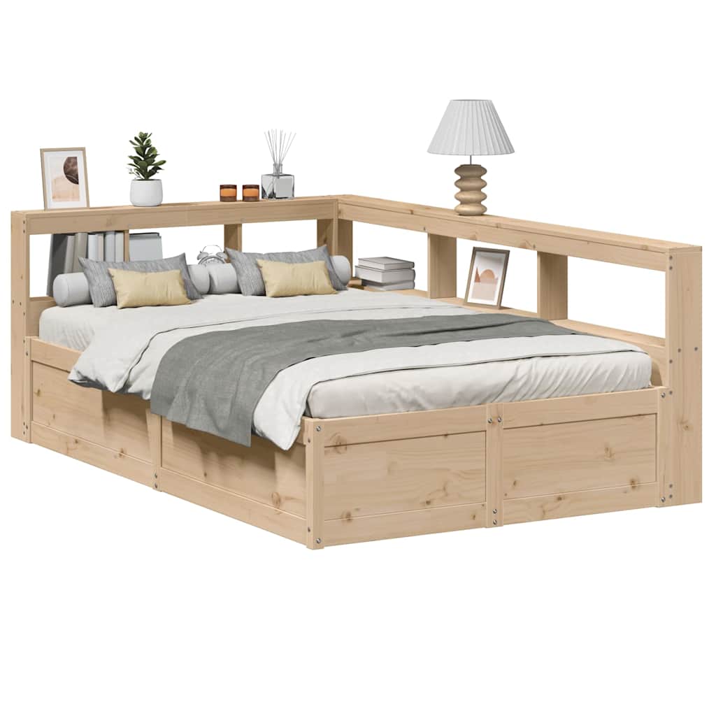 Seng Med Reol Uden Madras 200X200Cm Massivt Fyrretræ