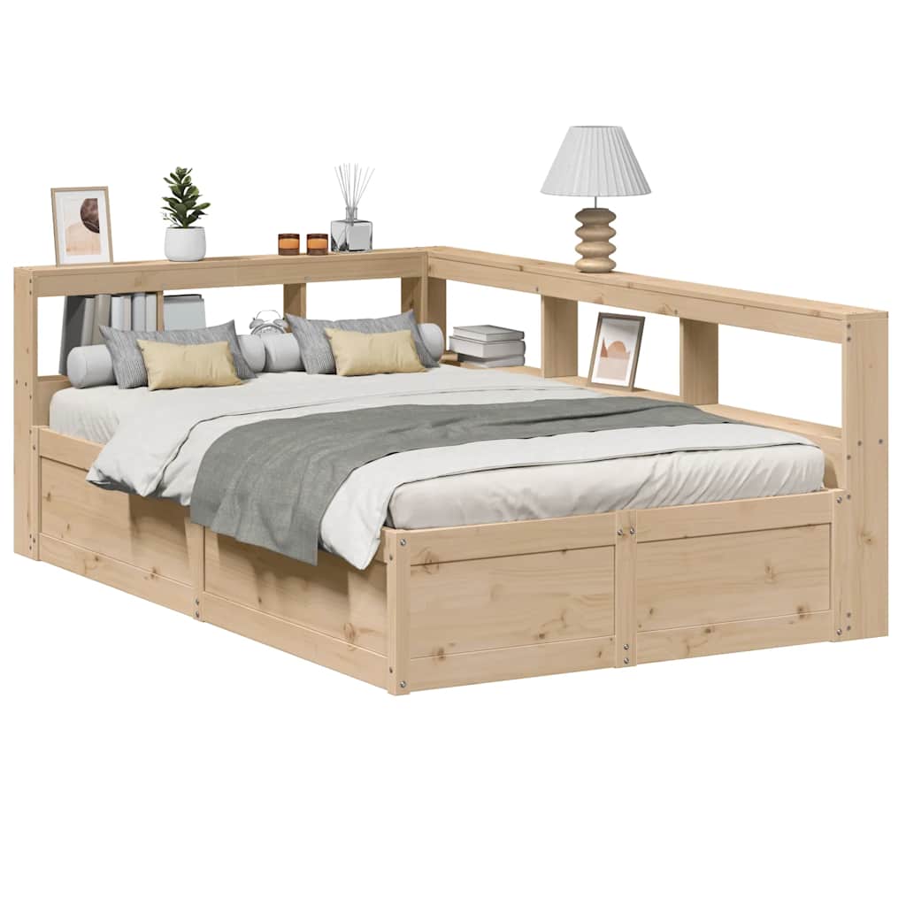 Seng Med Reol Uden Madras 200X200Cm Massivt Fyrretræ