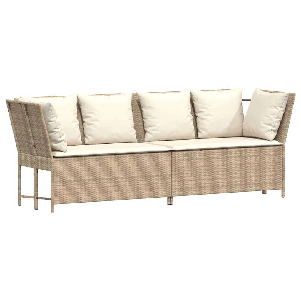 Havesofa Med Hynder Polyrattan - Billede 2