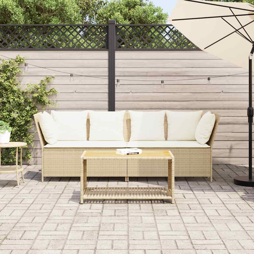 Havesofa Med Hynder Polyrattan - Billede 3