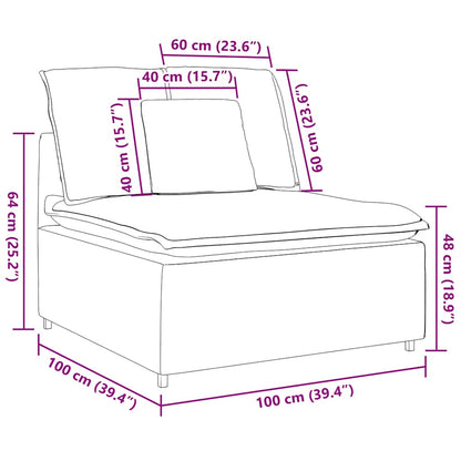 Modulopbygget Sofacentermodul Med Hynder 100 Cm - Billede 9