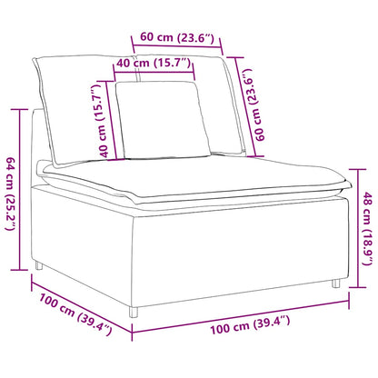 Sofacentermodul Med Hynder 100 Cm