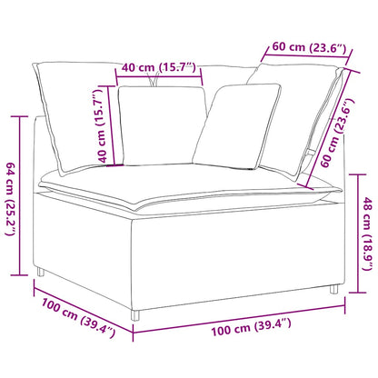 Sofa Hjørnemodul Med Hynder 100 Cm