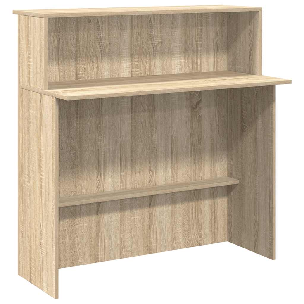 Receptionsskranke 100X50X103,5 Cm Konstrueret Træ Beton Grå