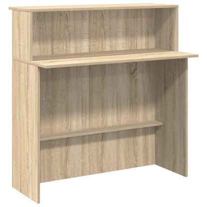 Receptionsskranke 100X50X103,5 Cm Konstrueret Træ Beton Grå