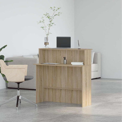 Receptionsskranke 100X50X103,5 Cm Konstrueret Træ Beton Grå