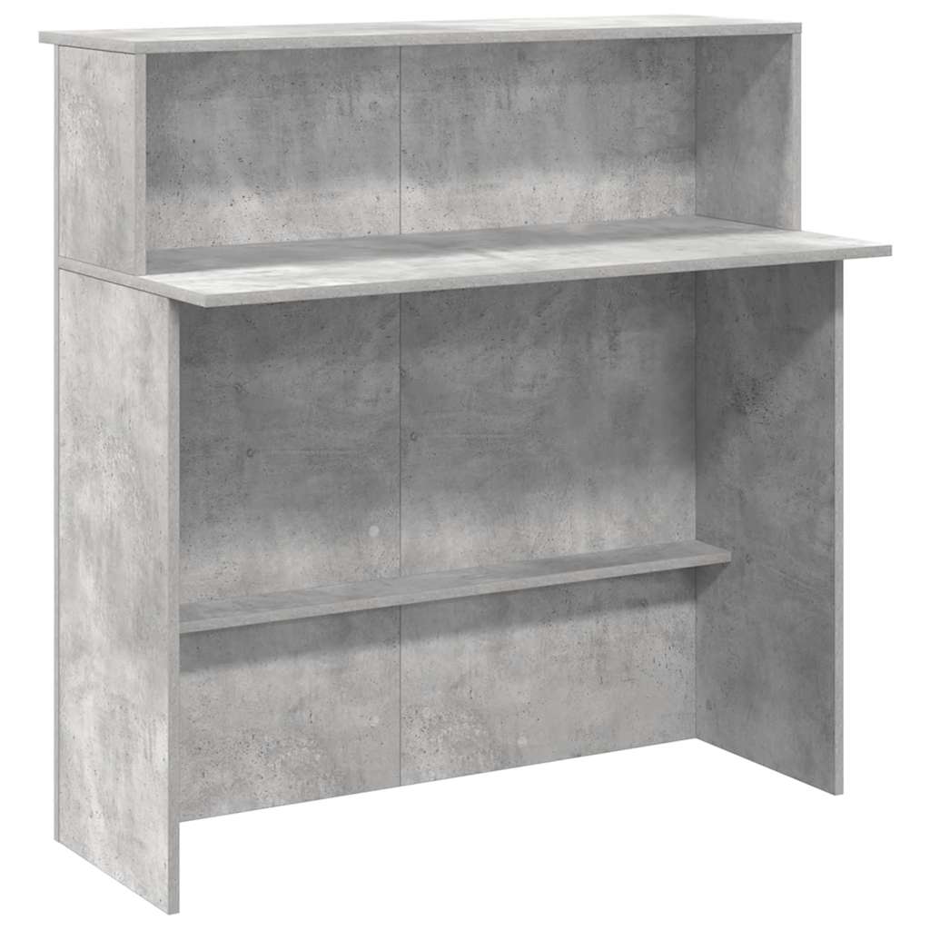 Receptionsskranke 100X50X103,5 Cm Konstrueret Træ Beton Grå