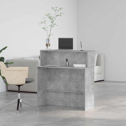Receptionsskranke 100X50X103,5 Cm Konstrueret Træ Beton Grå