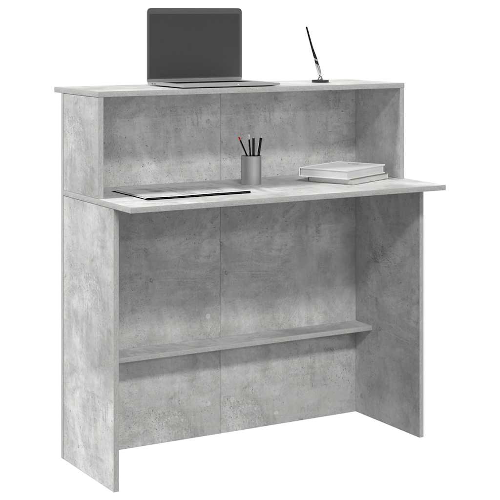 Receptionsskranke 100X50X103,5 Cm Konstrueret Træ Beton Grå