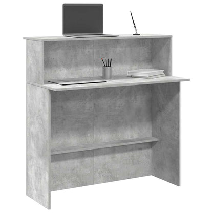 Receptionsskranke 100X50X103,5 Cm Konstrueret Træ Beton Grå