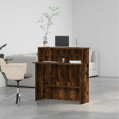 Receptionsskranke 100X50X103,5 Cm Konstrueret Træ Beton Grå