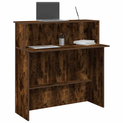 Receptionsskranke 100X50X103,5 Cm Konstrueret Træ Beton Grå