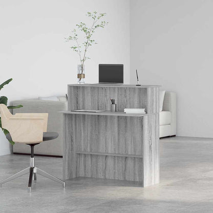 Receptionsskranke 100X50X103,5 Cm Konstrueret Træ Beton Grå