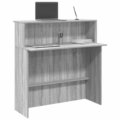 Receptionsskranke 100X50X103,5 Cm Konstrueret Træ Beton Grå
