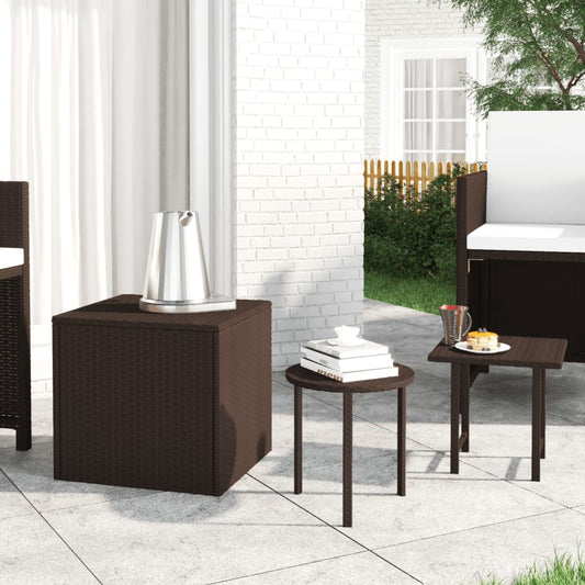 Sideborde 3 Stk. Til Haven Polyrattan