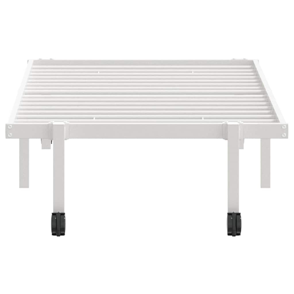 Sengeramme Uden Madras Foldbare 80x200 Cm Stål Hvid - Billede 6