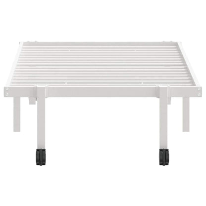Sengeramme Uden Madras Foldbare 80x200 Cm Stål Hvid - Billede 6