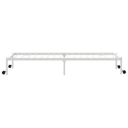 Sengeramme Uden Madras Foldbare 80x200 Cm Stål Hvid - Billede 7