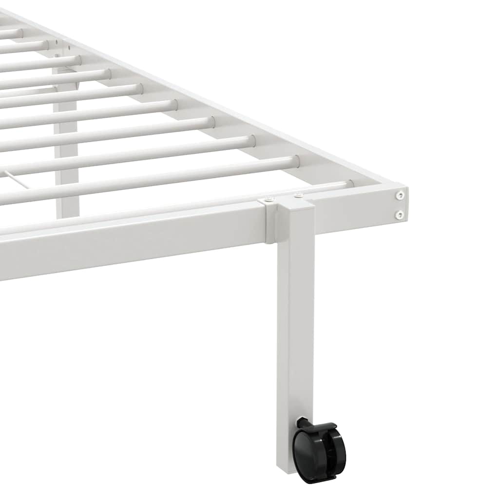 Sengeramme Uden Madras Foldbare 80x200 Cm Stål Hvid - Billede 10