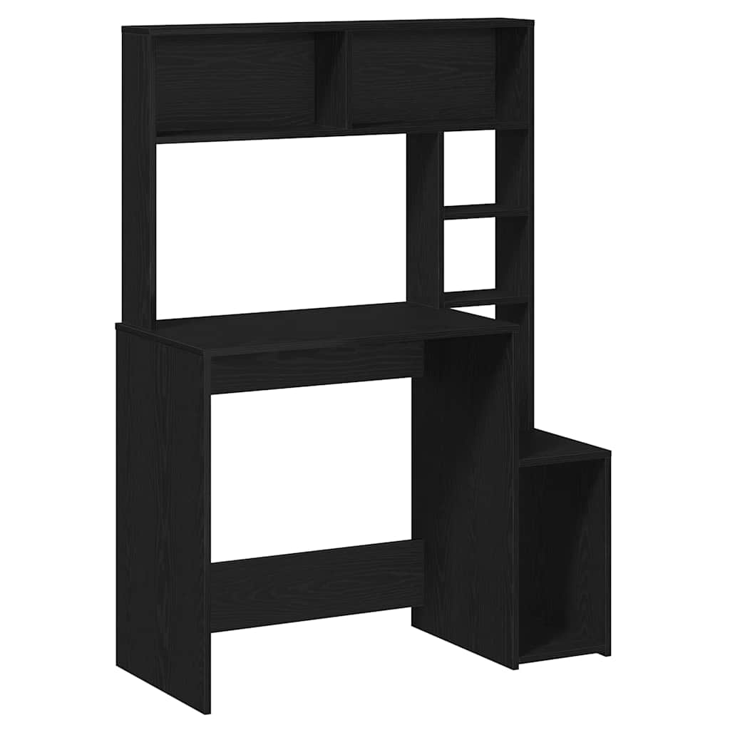 Skrivebord M. Hylder 100X45X140 Cm Konstrueret Træ
