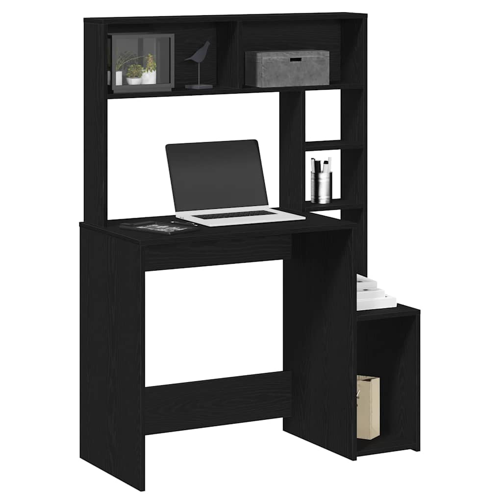 Skrivebord M. Hylder 100X45X140 Cm Konstrueret Træ