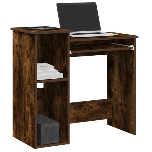 Skrivebord M. Hylder 84X40X78 Cm Konstrueret Træ Etræ