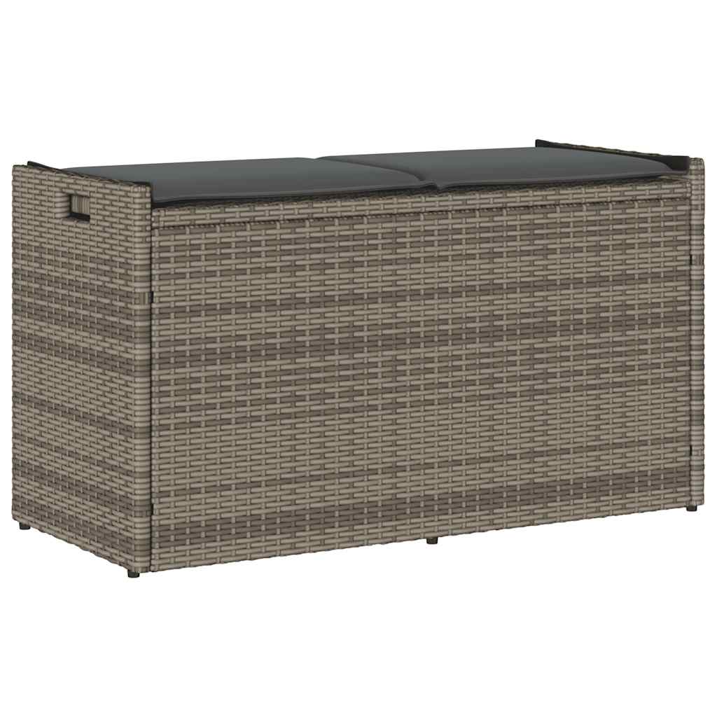 Udendørs Opbevaringsbænk Med Hynde 100 Cm Polyrattan - Variant 4104062