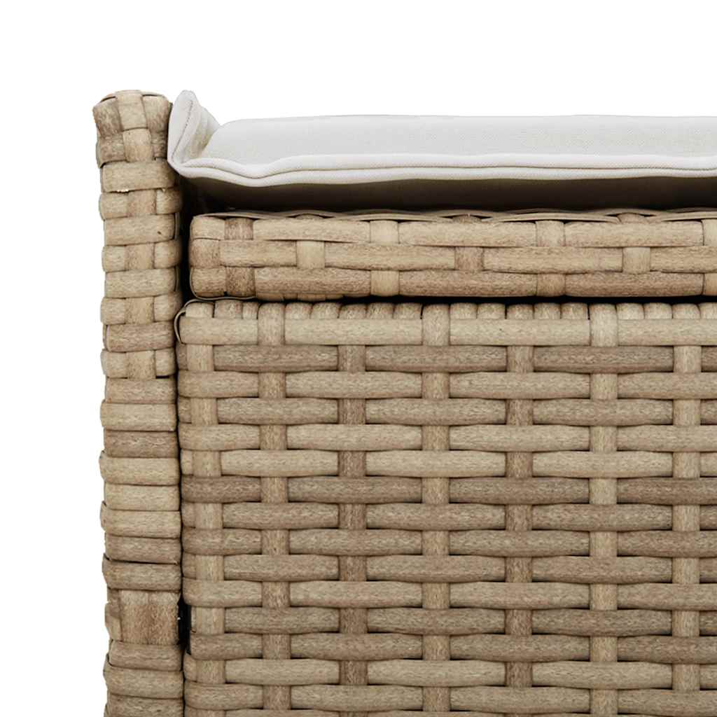 Udendørs Opbevaringsbænk Med Hynde 100 Cm Polyrattan - Billede 8