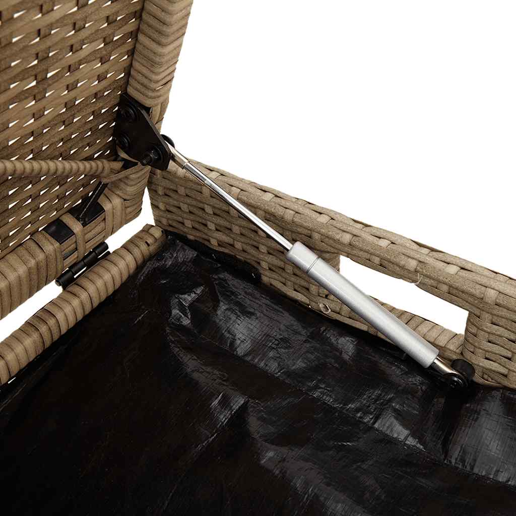 Udendørs Opbevaringsbænk Med Hynde 100 Cm Polyrattan - Billede 9