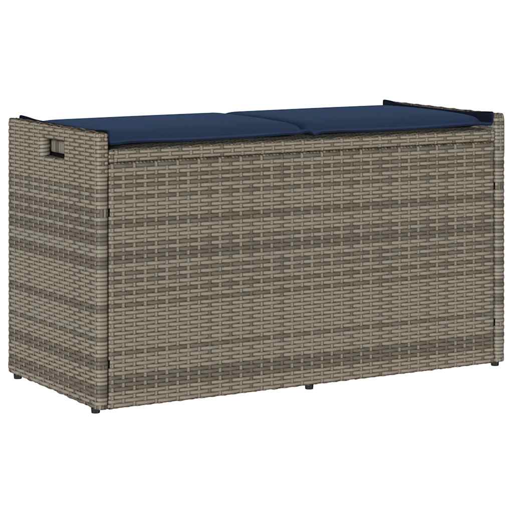 Udendørs Opbevaringsbænk Med Hynde 100 Cm Polyrattan - Variant 4104067