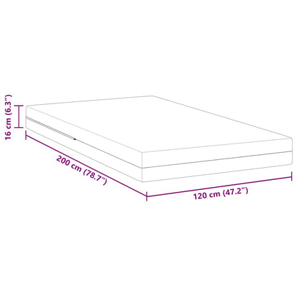 Madras Hvid 120 200 Cm Skum - Billede 11