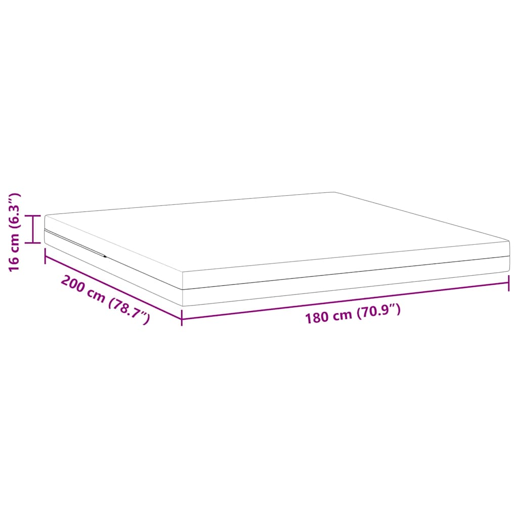 Madras Hvid 180 200 Cm Skum - Billede 12