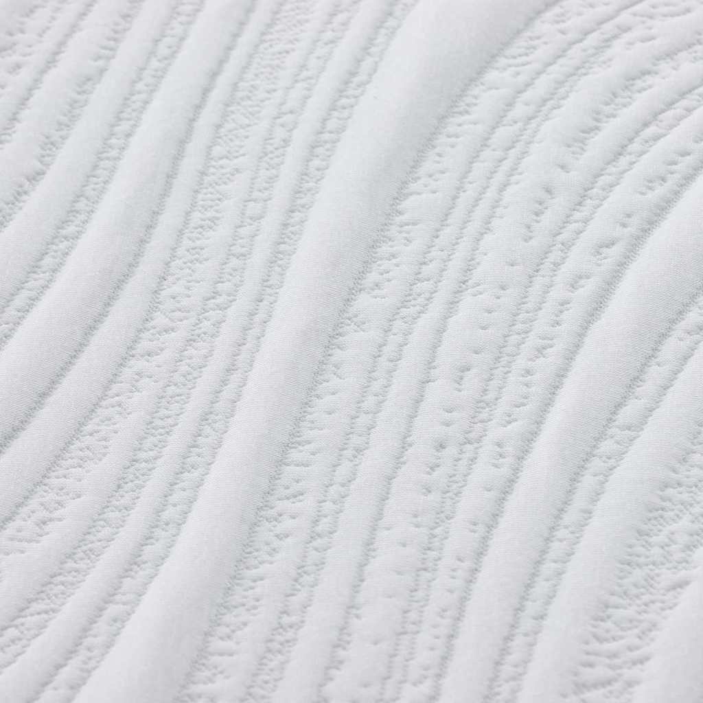 Madras Hvid Og Grå Jacquard Stof - Billede 9
